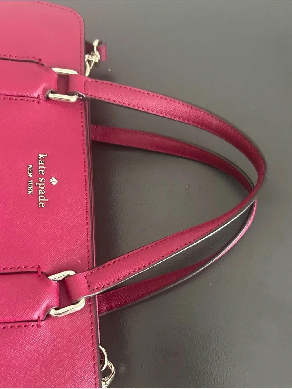 Kate Spade Cameron Pink Saffiano Leather Satchel Crossbody Top Handle Bag